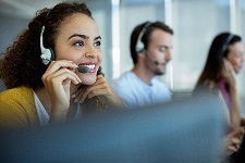 Customer Service technician with headset